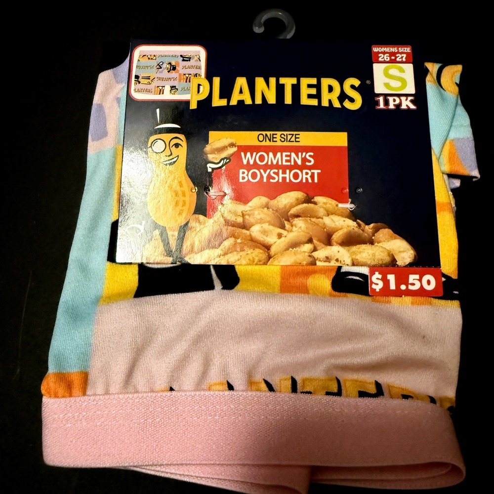 Planters Boyshort Underwear Women S Multicolor NEW Mr Peanut Graphic Print